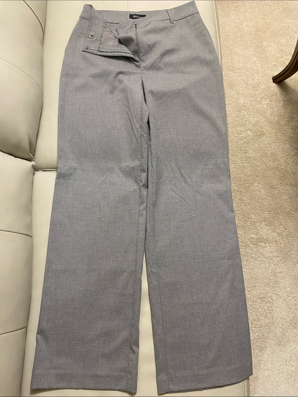 Women’s Gray Dress Pants - Classic Straight Fit
